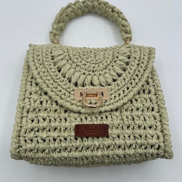 ELLE Raffia Crochet Handbag - Picture 14 of 16